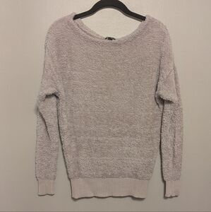 Express Light Purple Fuzzy Boatneck Sweater